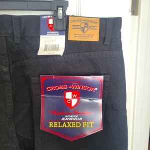 Cross & Winsor Black Relaxed Fit Jeans.  NWT 40x32 black
